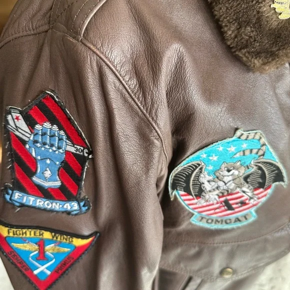 SALE***Vintage Adventure Bound Bomber Flight Leather Jacket One Of A Kind - Picture 2 of 16